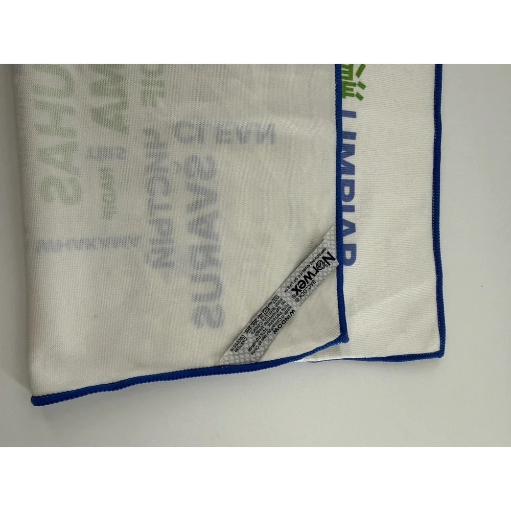Norwex Window Cloth Cleaning Microfiber BacLock Blue Logo Rare Print Limited Ed